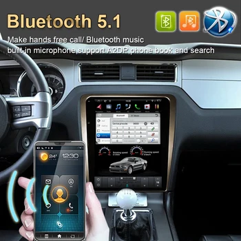 Tesla Slog Navpično Auto Radio Android 9.0 Avto, GPS Navigacija za Ford Mustang 2009-Multimedijski Predvajalnik, Vodja Enote