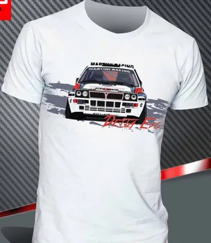 Top T-Shirt Lancia Delta Martini Evoluzione Hf Integrale Rally T-Majice Moški Modni Priložnostne Barva T Shirt Design