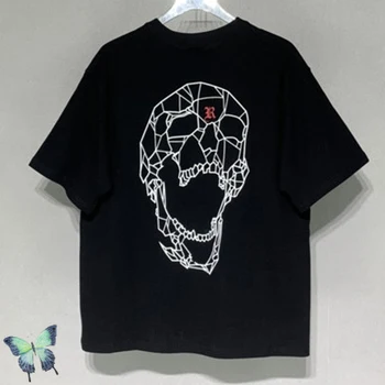 Ulične XXXtentacion Maščevanje Pajek T-shirt Moški Ženske Lobanje in Kosti Maščevanje Majica 3D Linije Logotip