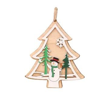 WEMMICKS Novo Leto 2022 Božični Okrasek, Lesene Visi Obeski Star Xmas Tree Bell Božični Okraski Za Dom