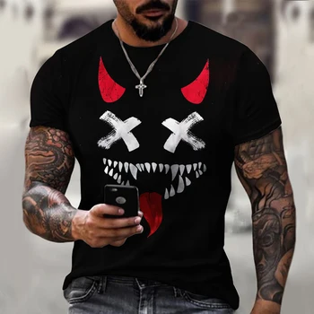 XOXO vzorec 3d natisnjeni t-shirt moda za moške ulica priložnostne športna majica moški O-vratu prevelik t-shirt