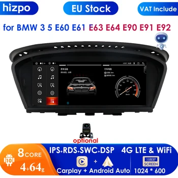 Z 8,8-Palčni Brezžični Apple CarPlay + Android Avto GPS Navigacija Vodja Enote za BMW Serije 3 5 E60 E61 E63 E64 M6 E90 E91 E92 E93 M3