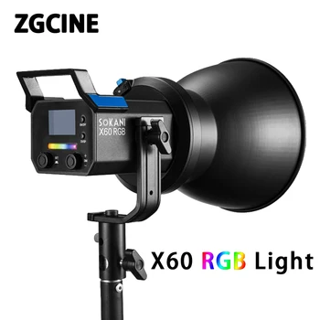 ZGCINE Sokani X60 RGB LED Video Luč 80W Bi-Color 2800k-10000K APP pod Nadzorom Studio Fotografske Opreme za Razsvetljavo