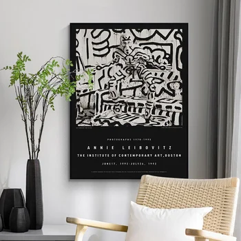 Črno Bel Abstraktna Fotografija Deluje Annie Leibovitz Plakatov in Fotografij Platno Umetniško Slikarstvo Stenske Slike Doma Dekoracijo